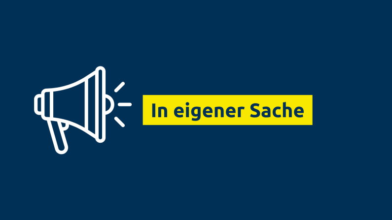 In eigener Sache