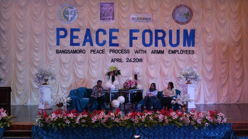 Panelists at peace forum in Cotabato City