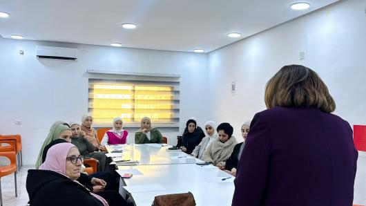 Women participants receiving legal awareness sessions 