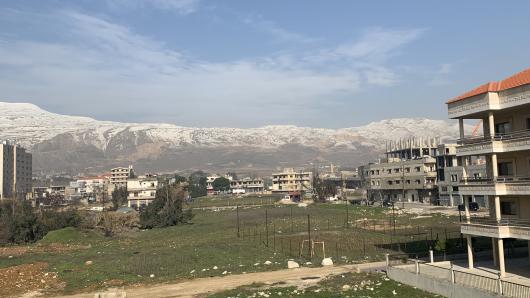 Landscape, overlooking mountains