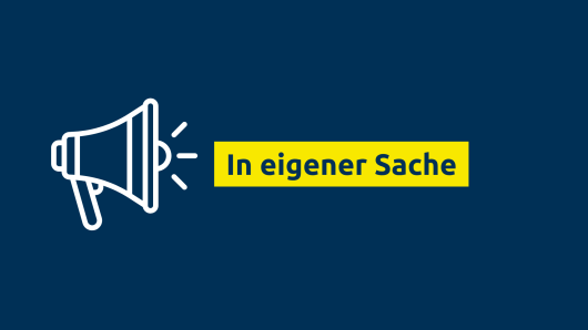 In eigener Sache
