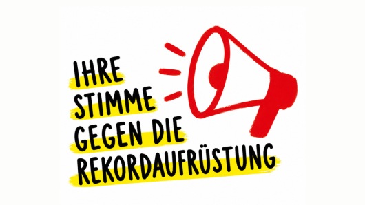 Ihre Stimme gegen die Rekordaufr&uuml;stung