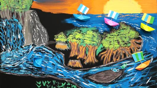 River of Life.  MEM's painting of their journey since 2013.