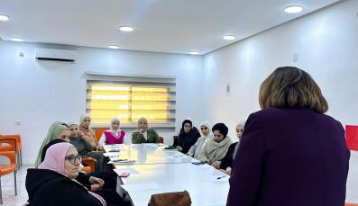 Women participants receiving legal awareness sessions 