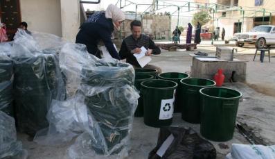 Community Activists sorting garbage