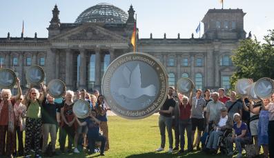 Protestaktion vor dem Bundestag