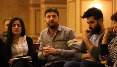 Teachers being trained on the Memory of War Handbook