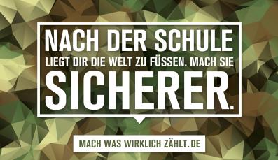 Bundeswehr Kampagnenmotiv "Mach was wirklich zählt"