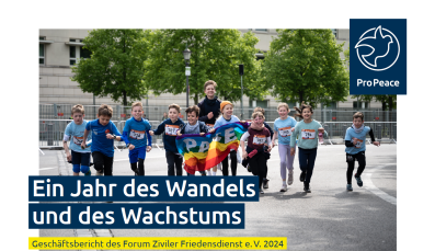 Coverbild des Geschäftsberichts von Forum Ziviler Friedensdienst e.V.