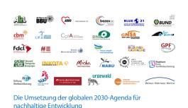 Cover des Positionspapiers "Die Umsetzung der globalen 2030 Agenda f&uuml;r nachhaltige Entwicklung"