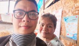 Portrait of JD Moncada with his mother