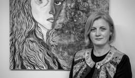 A portrait of Feride Rushiti who is nominated for Nobel Peace Price