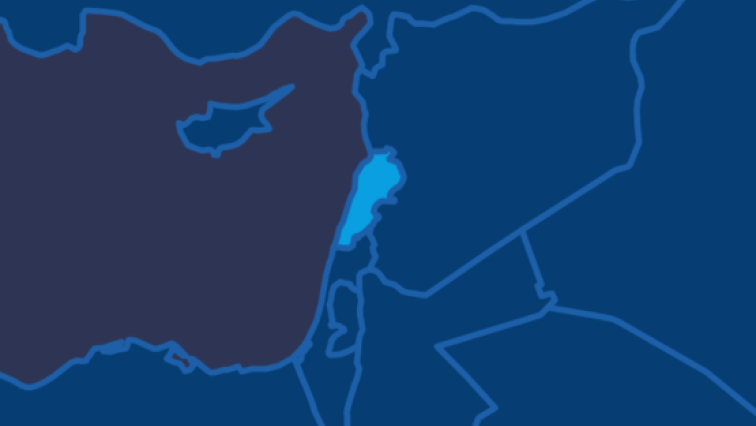 Karte des Libanon