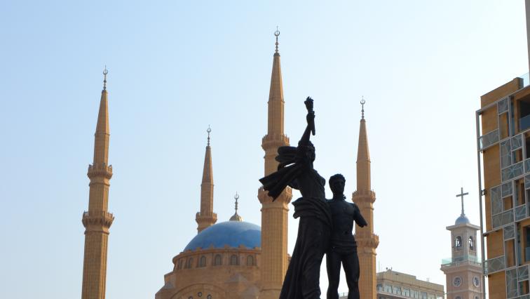 Statue on Martyres Square in Downtown Beirut