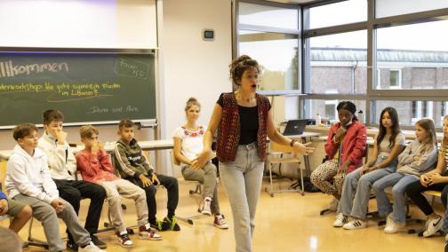 Workshop in einer Schulklasse