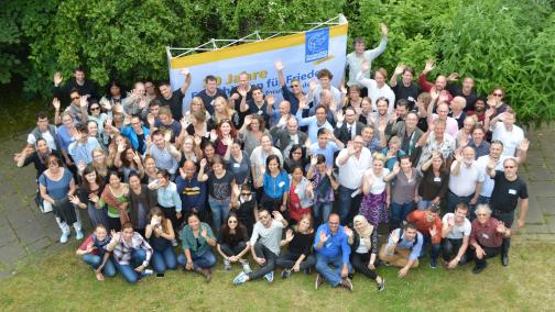 Pro Peace Mitarbeitende beim Jubil&auml;umsfest 2016